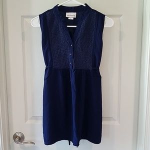 oh! mamma sleeveless navy maternity blouse, medium